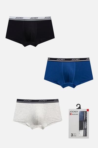 Hộp 3 Quần Jockey thun visco kháng khuẩn dáng Trunk - 1273