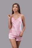 Bộ short nữ Vera satin trơn hai dây - V0759