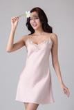 Đầm ngắn Vera by Chipu satin trơn phối ren - C0043