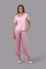 Bộ pijama dài nữ Vera satin trơn tay ngắn - V0762