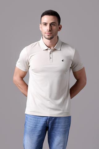 Áo Polo Nam Jockey poly wicking thêu logo Full Boy -J1315Kem