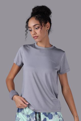 Áo T- shirt thể thao Jockey Nữ chất liệu wicking in logo - J1377Xám