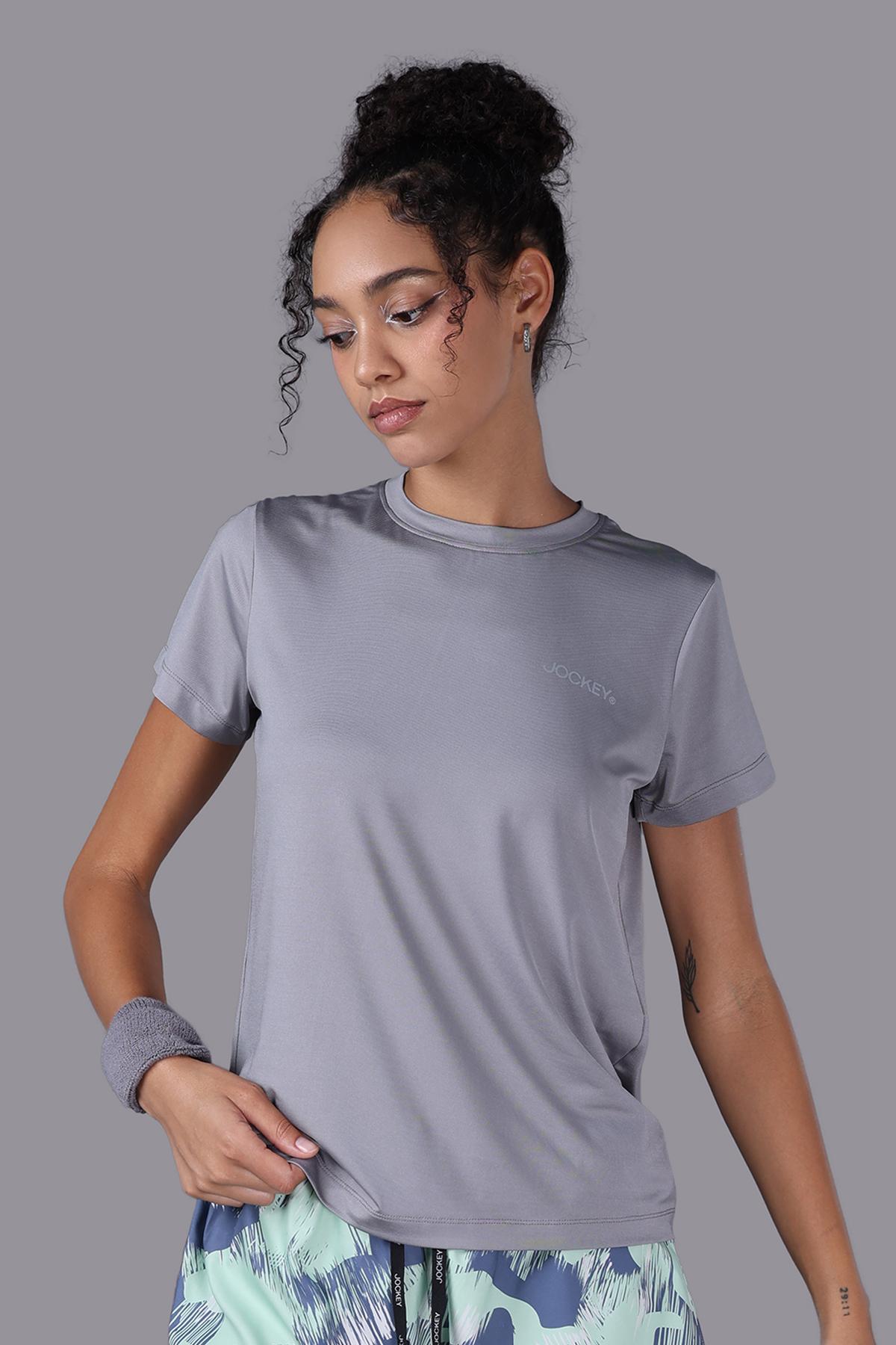 Áo T- shirt thể thao Jockey Nữ chất liệu wicking in logo - J1377