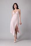 Đầm dài Vera by Chipu satin trơn phối ren - C0044