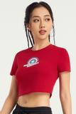 Áo crop top nữ Marvel cotton in điểm - D0009