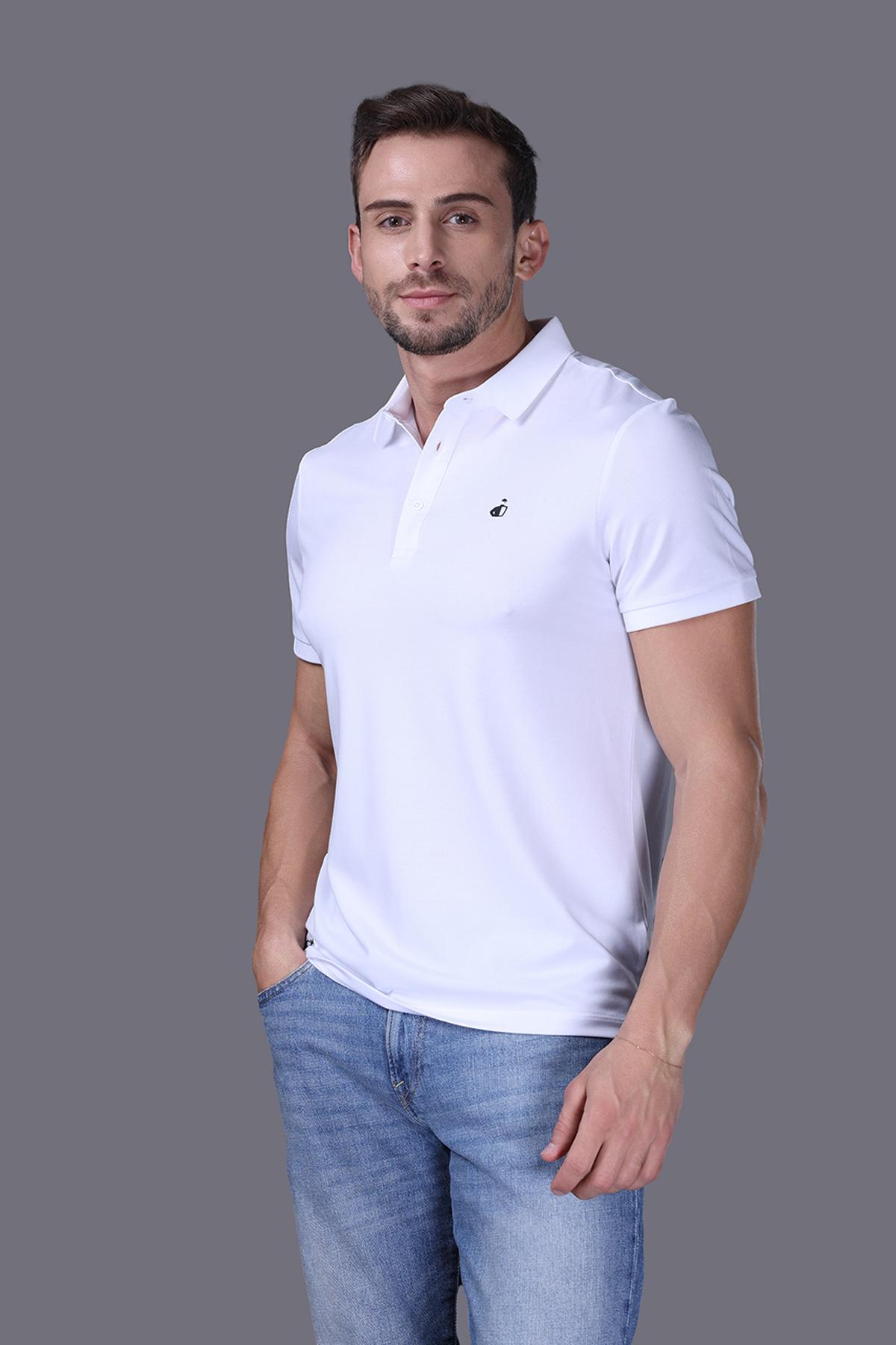 Áo Polo Unisex Jockey poly modal in logo Half Boy - J4033