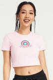 Áo crop top nữ Marvel cotton in điểm - D0009