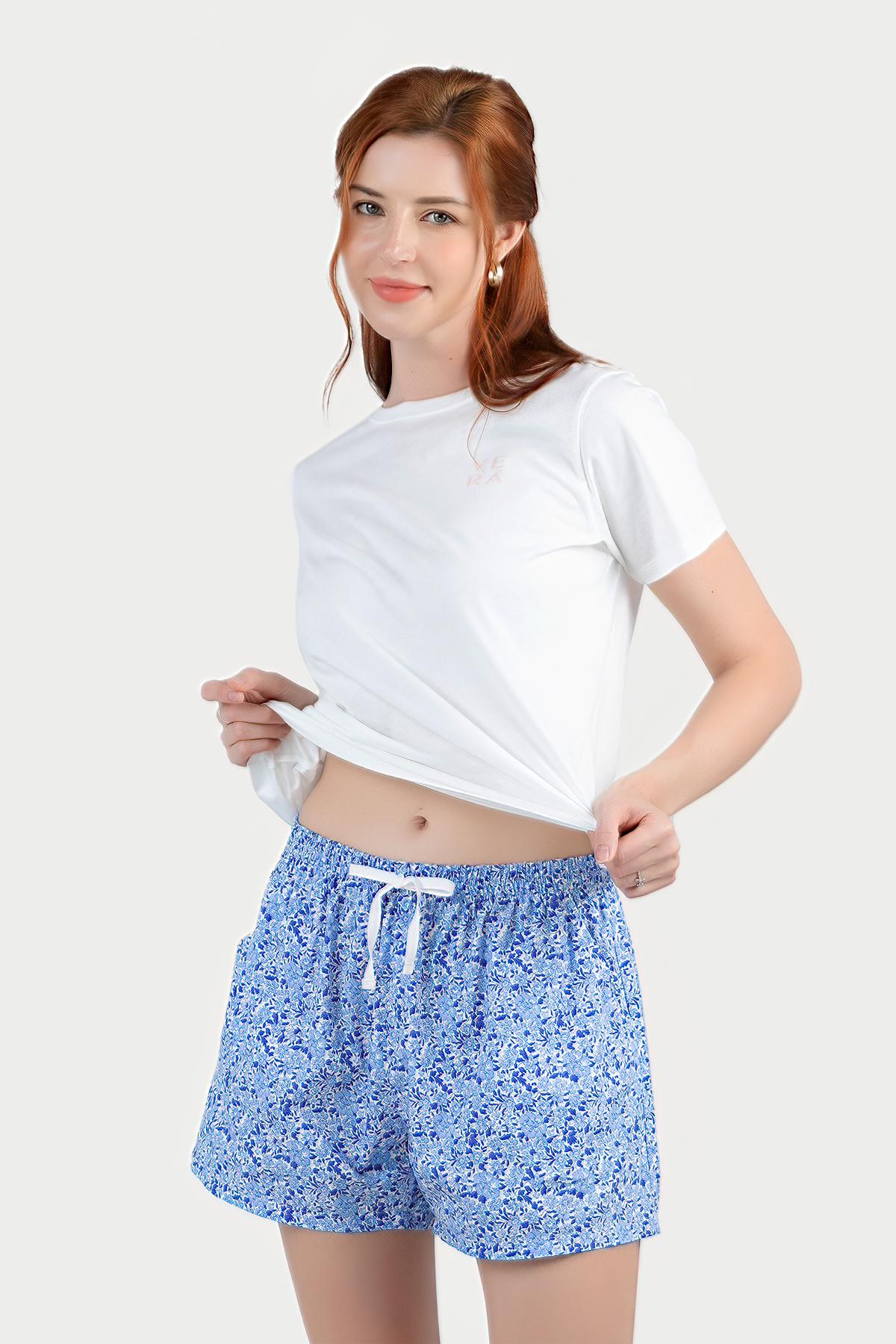 Quần ngủ short VERA kate cotton in - 9407