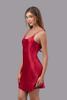 Đầm ngắn nữ Vera satin trơn hai dây - V0757