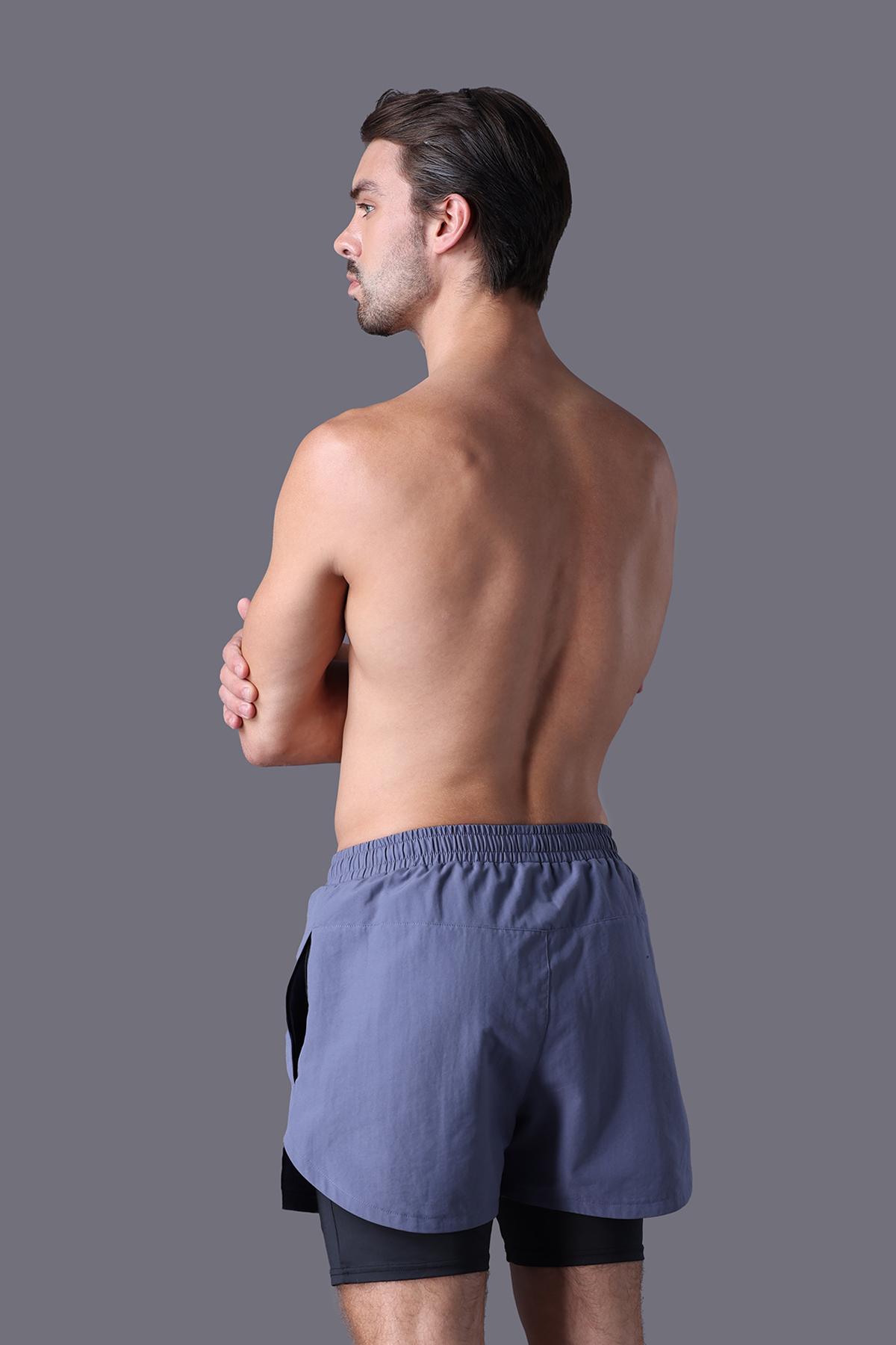 Quần short thể thao Jockey Nam Poly lót 4C in logo - 1375