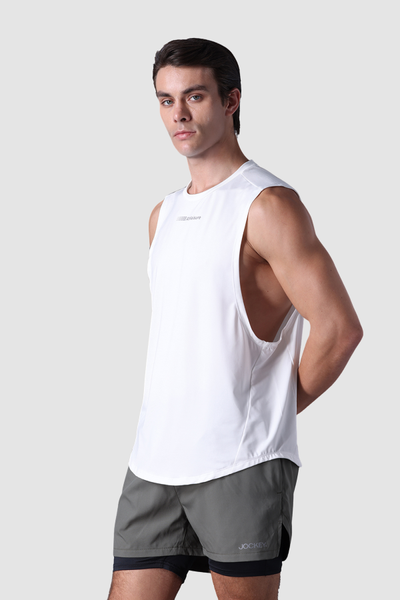 Áo T-top thể thao Jockey Nam chất liệu wicking in logo - 1371