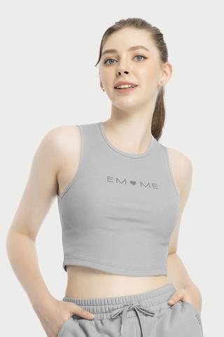 Áo T - top nữ Vera by Chipu Cotton Rib trơn - C0015Xám