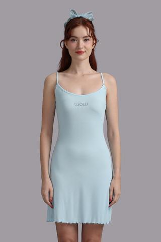 Đầm ngắn Wow by NDLanNgoc bamboo spandex - N0015Xanh dương