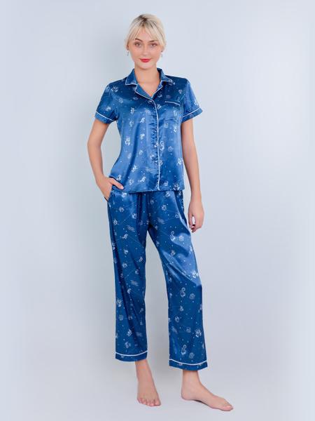 Bộ dài Pijama tay ngắn VERA in họa tiết - 0393