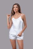 Bộ short nữ Vera satin trơn hai dây - V0759