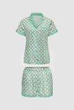 Bộ pijama ngắn nữ Vera satin in tay ngắn - V0768