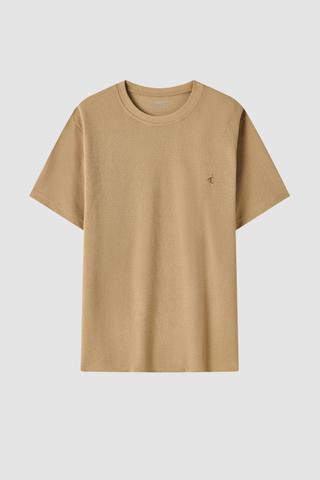 Áo T-shirt nam Jockey vải cá sấu - J1199Kem đậm