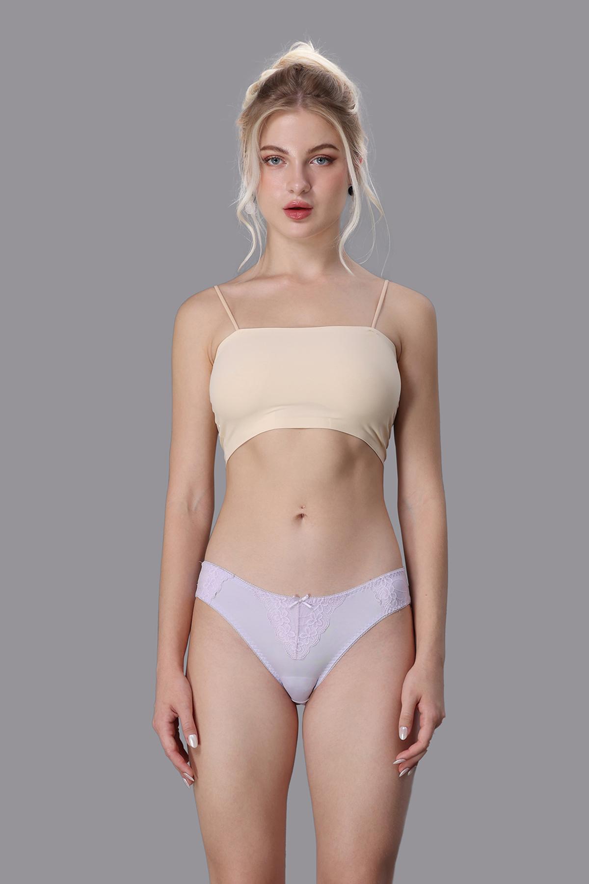 Quần lót bikini nữ Misaki Polyester phối ren M1026