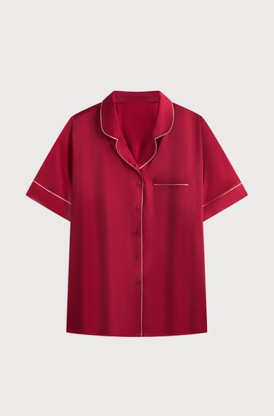 Bộ pijama dài nữ Vera latin trơn tay ngắn - V0774