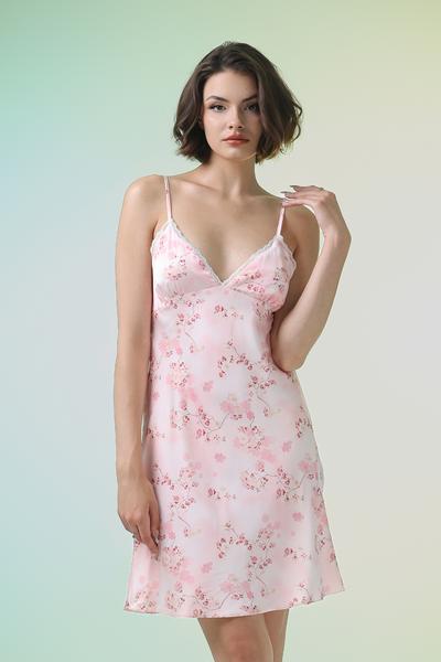 Đầm ngắn nữ Vera latin in phối ren - V0739