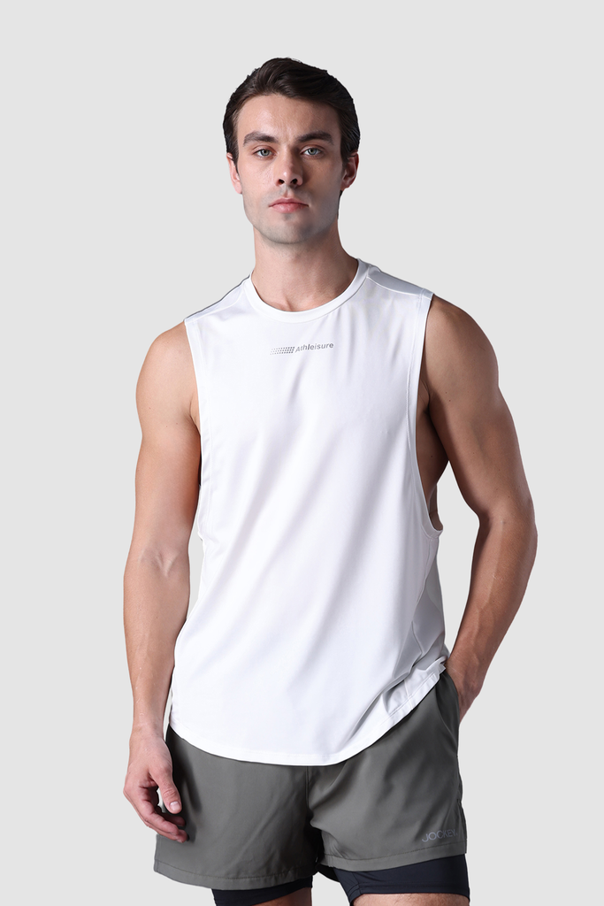 Áo T-top thể thao Jockey Nam chất liệu wicking in logo - 1371