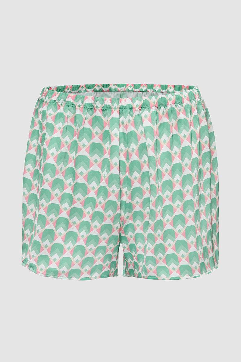 Bộ short nữ Vera satin in hai dây - V0766