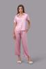 Bộ pijama dài nữ Vera satin trơn tay ngắn - V0762