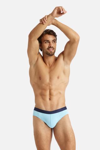Quần lót Nam Jockey Cotton 4 chiều dáng brief -  J4013Xanh nhạt