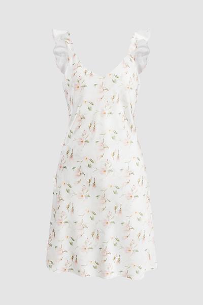 Đầm ngắn nữ Vera latin in hai dây - V0818