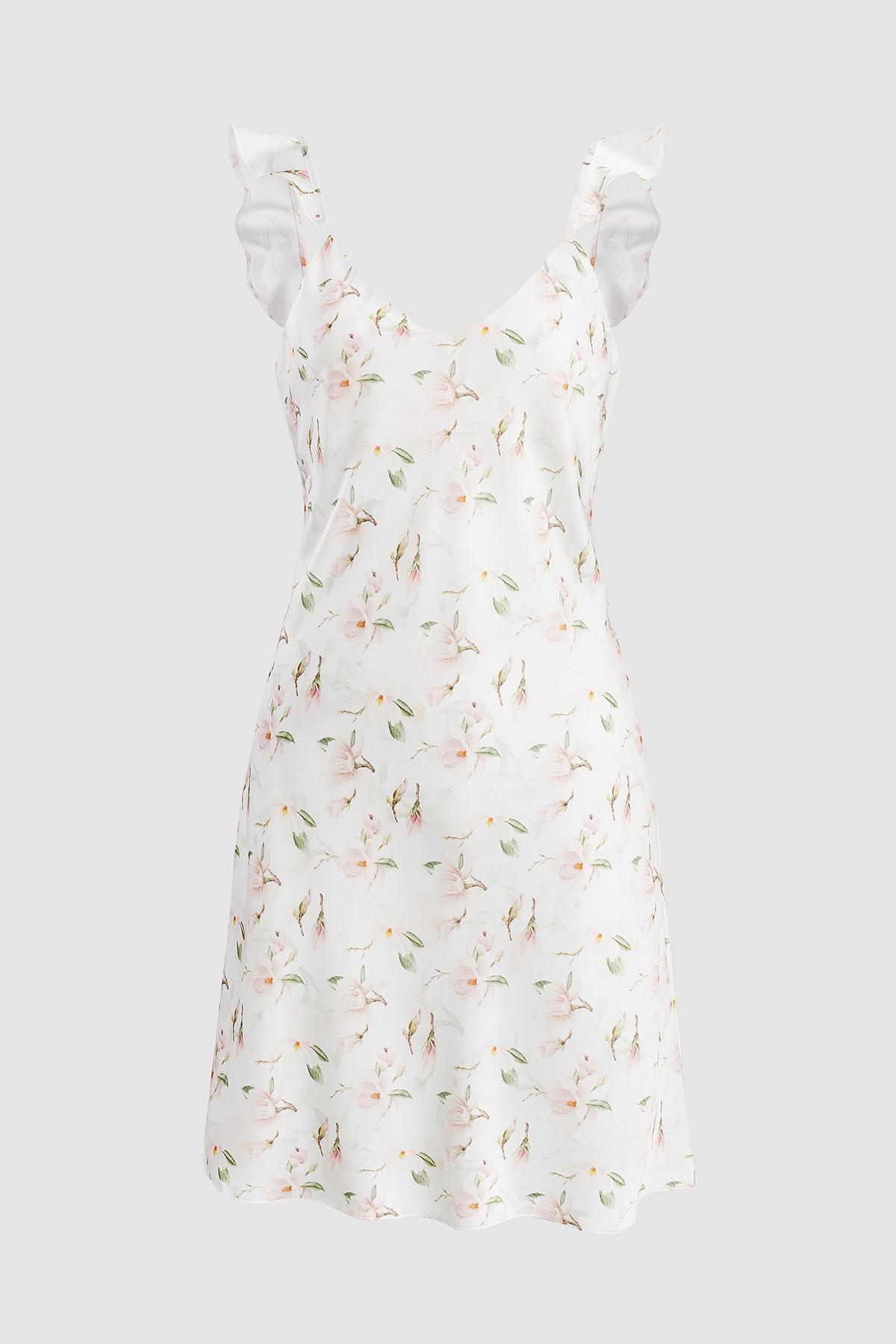 Đầm ngắn nữ Vera latin in hai dây - V0818