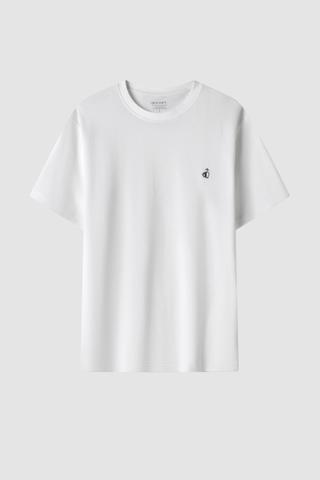 Áo T-shirt nam Jockey vải cá sấu - J1199Trắng