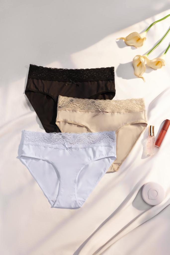 Quần lót bikini nữ Vera microfiber phối ren - V0719
