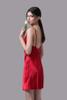 Đầm ngắn nữ Vera satin trơn hai dây - V0676