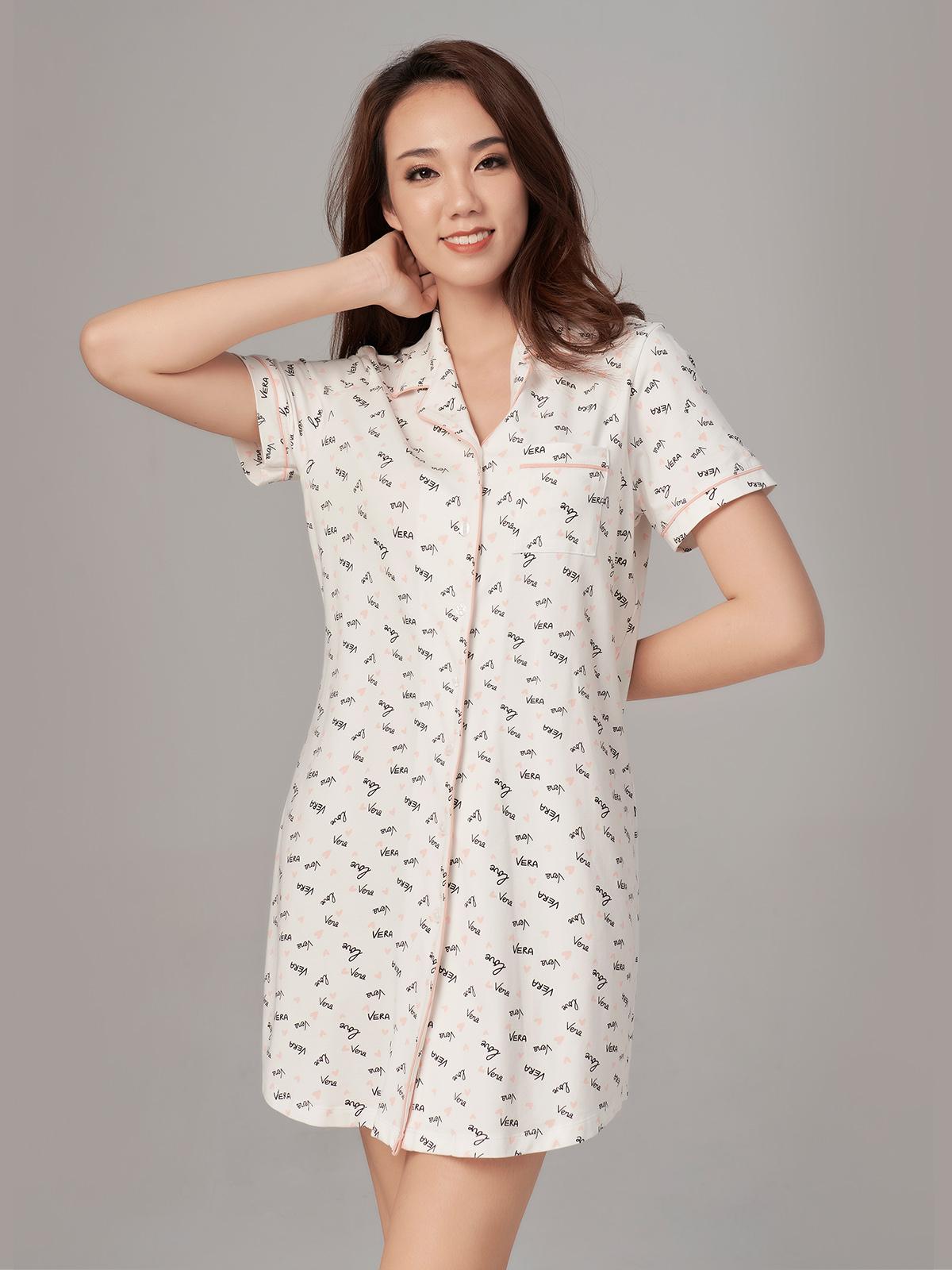 Váy Choàng Ngủ Pijama Lụa Cao Cấp Chim Hạt VN210  Hana Lady