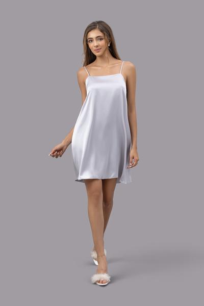 Đầm ngắn nữ Vera satin trơn hai dây - V0755