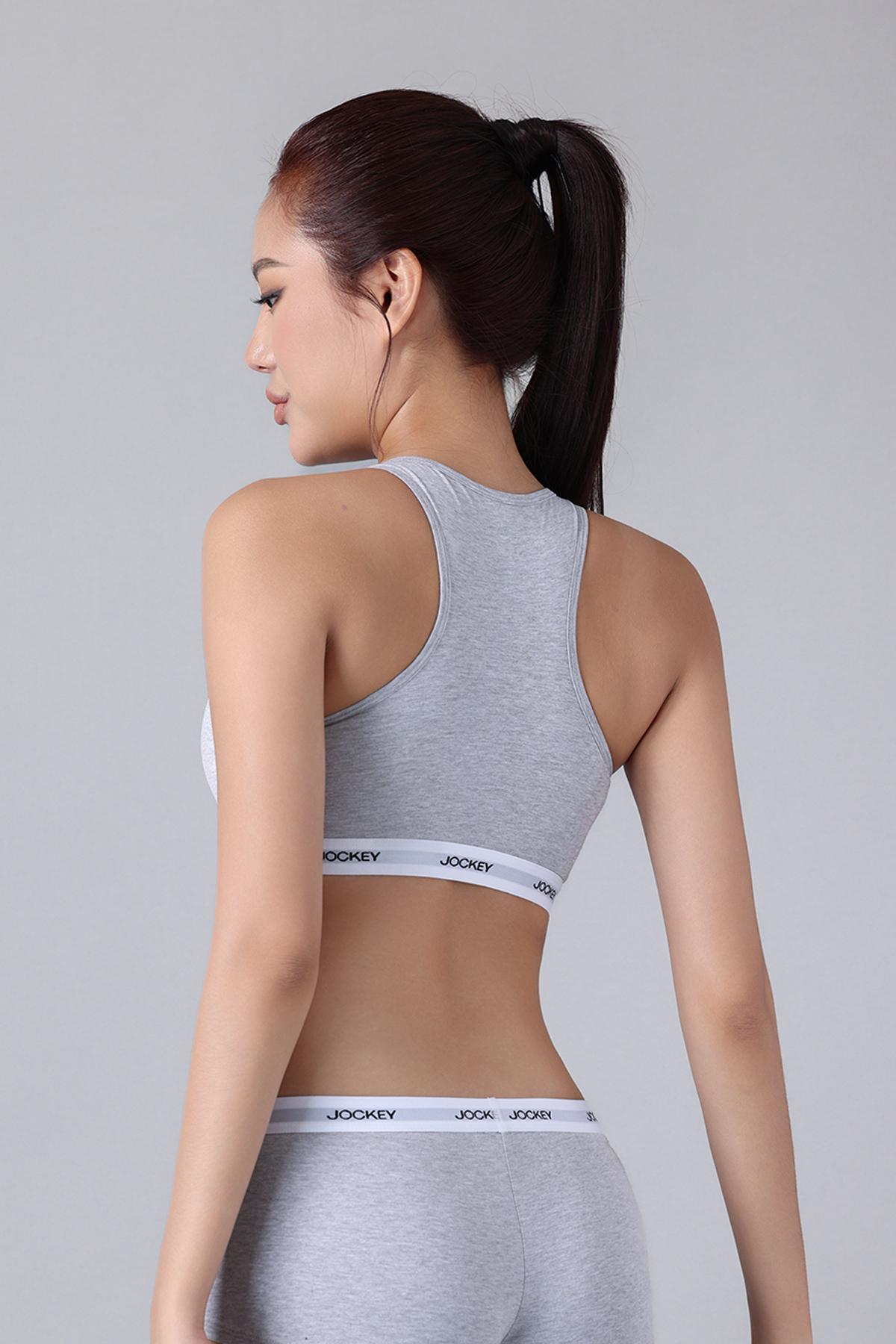 Áo Jockey Bra-top nữ Cotton viền chữ - J4007