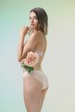 Quần lót bikini nữ Misaki Polyester phối ren M1031