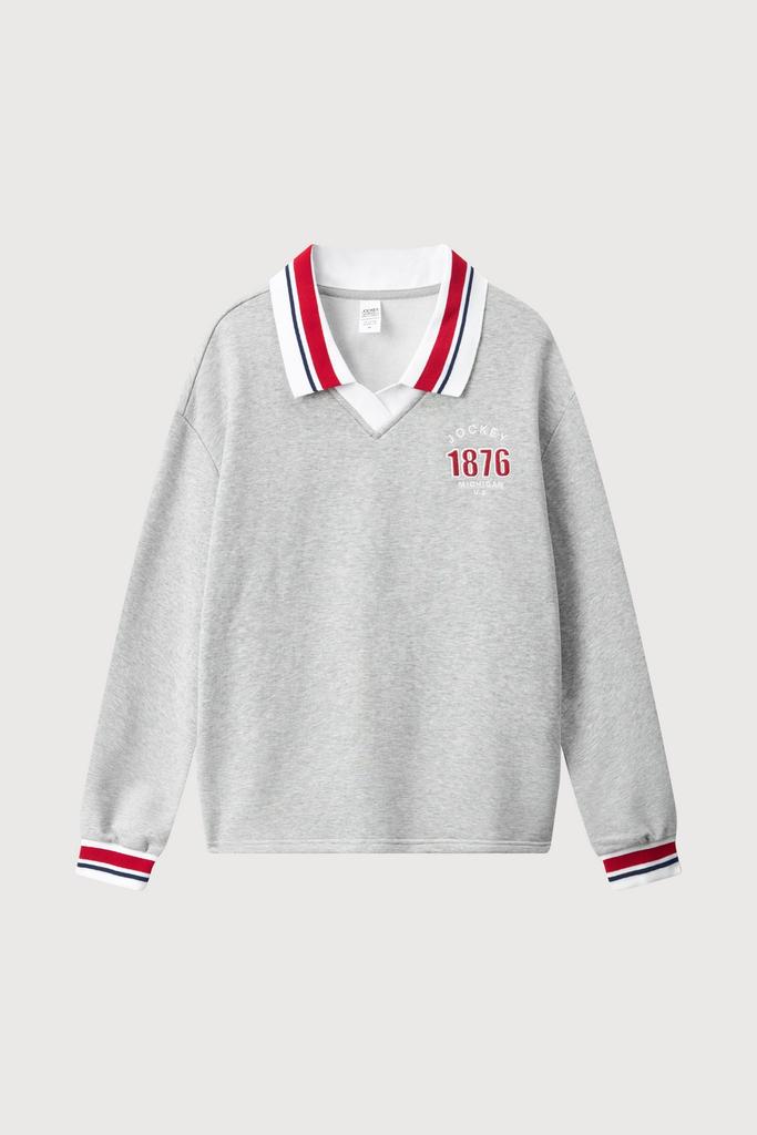 Áo Sweater nữ phối bo cổ Jockey Cotton CVC - J4096