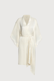 Áo khoác kimono Vera by Chipu satin trơn phối ren - C0045
