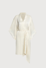 Áo khoác kimono Vera by Chipu satin trơn phối ren - C0045