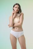 Quần lót bikini nữ Misaki polyamide trơn - M1070