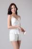 Bộ short Vera by Chipu satin trơn phối ren - C0051