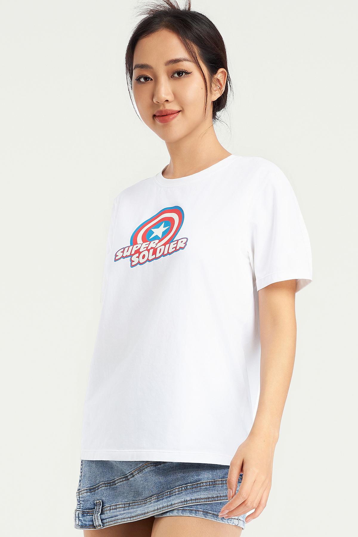 Áo t-shirt nữ Marvel cotton in điểm - D0008