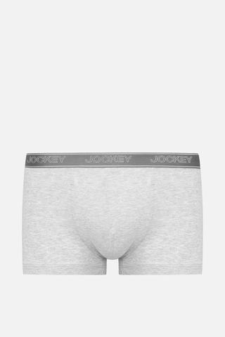 Quần lót Nam dáng Trunk Cotton 4 chiều bản thun nhỏ - J4005Xám melange