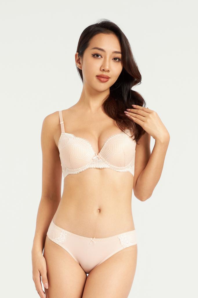 Quần lót bikini nữ Misaki Polyester phối ren M1028