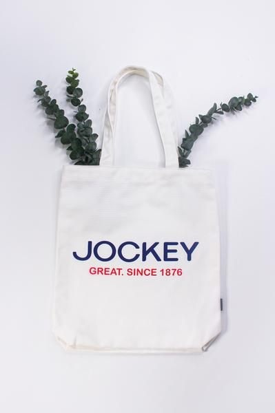 Túi tote Jockey vải canvas họa tiết cá tính