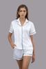 Bộ pijama ngắn nữ Vera satin trơn tay ngắn - V0760