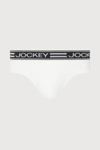 Quần lót nam Jockey in logo dáng brief - J0043Trắng phối đen