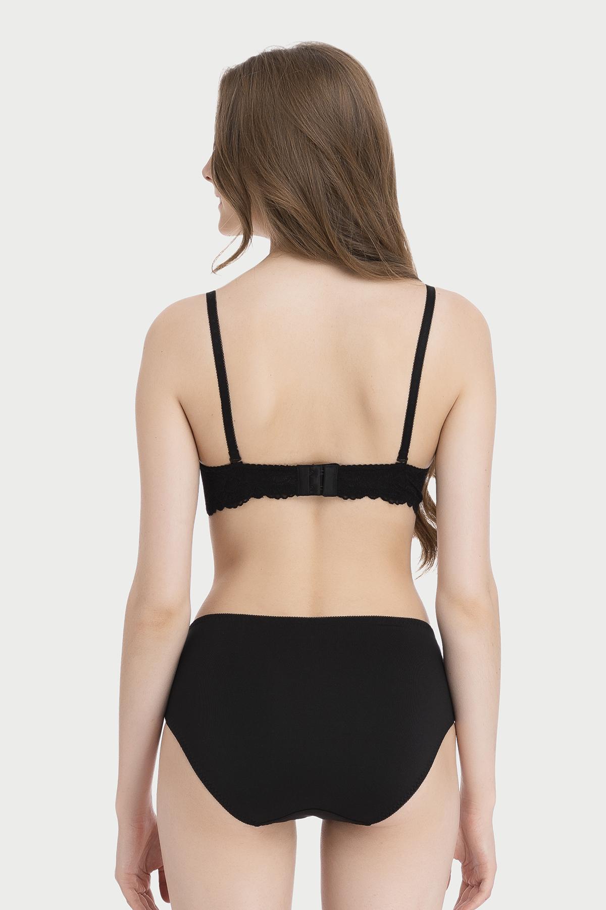 Quần lót lưng cao Misaki microfiber phối ren - M1083
