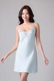 Đầm ngắn Vera by Chipu satin trơn phối ren - C0043